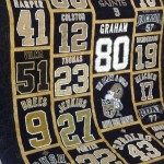 T shirt quilt made for New Orleans superfan!