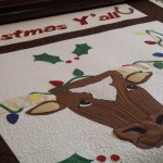 Christmas panel quilt custom quilted