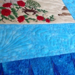 custom sea life and pebble quilting