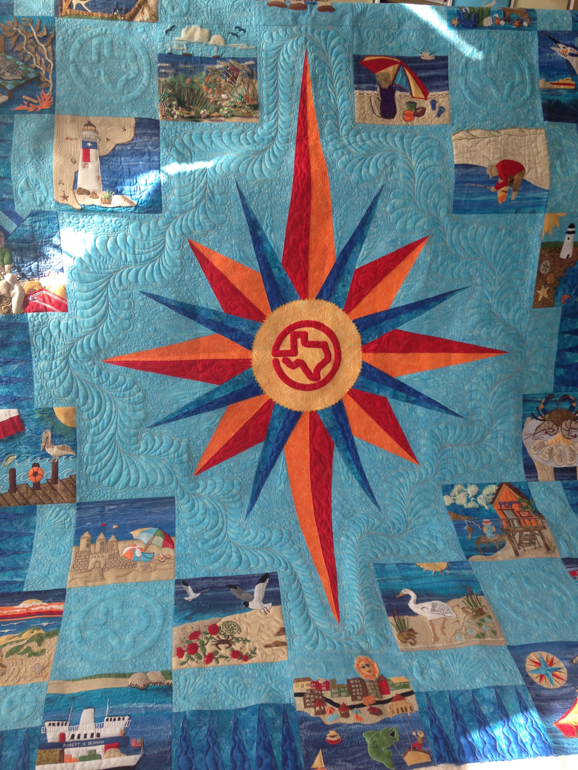 Custom quilted Department of Agriculture Quilt for 2014 state fair