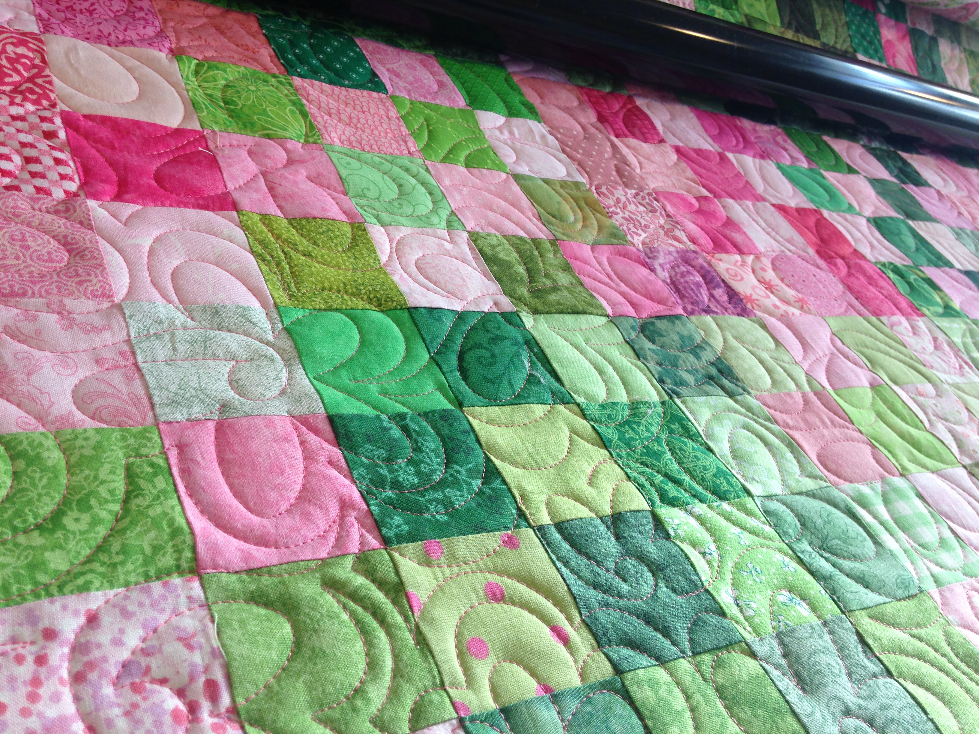 All over flower quilting