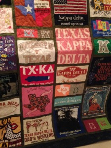 fraternity t shirt quilt